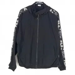 FILA フィラ メンズ ナイロン フード固定 ウィンドブレーカー ブラックL (HU33959)のサムネイル