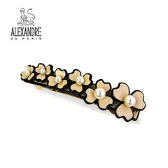 アレクサンドル ドゥ パリ ALEXANDRE DE PARIS 8cm バレッタ AA8-18614-03 バレッタ レディース 8cm レディース 女性 大人 ヘアアクセサリー ブランド おしゃれ  花　お花モチーフ パール