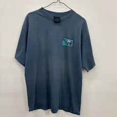Y522 HABITAT L ネイビー ヴィンテージT グラフィック ハビタット made in U.S.A クルーネック オーバーサイズ 古着卸 アメリカ仕入のサムネイル