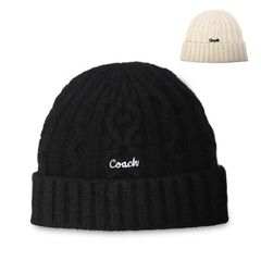 本日値下げ　コーチ ニット帽 COACH黒 男女兼用 公式】コーチアウトレット | ニット ビーニー