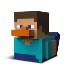 TUBBZ 初版 スティーブコレクタブルビニールラバーダックフィギュア - マインクラフト公式グッズ - テレビ、映画、ビデオゲーム [スティーブ(バスタブ)。]