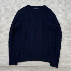 Drumohr ドルモア ケーブルニット クルーネックセーター イタリア製 46