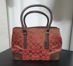 COACH F14007 コーチ パッチワーク 赤 ハンドバッグ レア AK - メルカリ