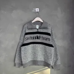 デサント スイス スキーチーム ニット ハーフジップ グレーのサムネイル