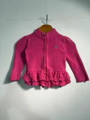 POLO RALPH LAUREN ポロラルフローレン キッズ コットン100% ニット ジップアップ 24m A413のサムネイル