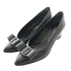 サルヴァトーレフェラガモ Salvatore Ferragamo VIVA ヴァラリボン パンプス 6 黒 ブラック /SS ■OS