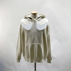 ナイキ スウェット スウッシュプリント 総柄 裏起毛 ホワイト ゴールド 