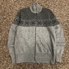 M モスキーノ バックロゴ ウール ニット ジップアップ ジャケットのサムネイル