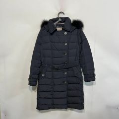 ANAYI ウールフェイスダウンコート ファー付き ダークネイビー 36 M