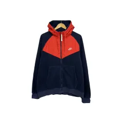 110 NIKE スポーツウェア バイカラー フリース フル ジップアップ ジャケット