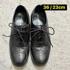 466 Daniela Mori 36 23cm ウイングチップ レザーシューズ ブラック レディース 革靴のサムネイル