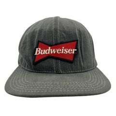 90s Budweiser カメレオン 刺繍 キャップ ネイビー スナップバック