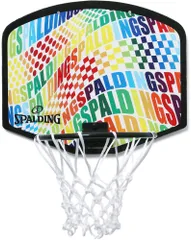 スポルディング SPALDING バスケット マイクロミニ オプティカルレインボー ミニバスケットゴール インテリア 部屋 壁 ドア 取付式 79-019J キッズ 家庭用 バスケットボール シュート 79019J レインボーのサムネイル