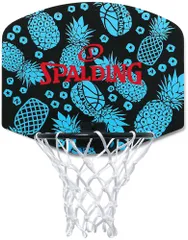 スポルディング SPALDING バスケット マイクロミニ トロピカル ミニバスケットゴール インテリア 部屋 壁 ドア 取付式 79-017J ミニボール キッズ 家庭用 シュート バスケットボール 79017J ブラック×ターコイズのサムネイル