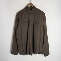 希少 30TH 25SS SUNSEAサンシー Shrinkage Cotton Shirt 長袖シャツ コットン 3011 サイズ2 茶系1023P★2のサムネイル
