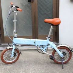 572)Hold on 折り畳み電動アシスト自転車 Q1J 水色 型式：HOQ1J2020 14インチのサムネイル