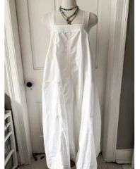 美品✨GASA＊ガサ✨グレーホワイト重ね着エプロンキャミソールロング