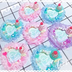 ハート型トレカケースデコ໒꒱· ﾟ B8 アイスクリーム♡サンデー〔No.107〕