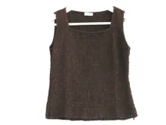 【225000】akris アクリス  punto シャーリング　ノースリーブ　コットン/ストレッチ　カットソー　サイドファスナー チョコのサムネイル