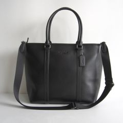 COACH トートバッグ 2way ビジネス A4可 ブラック オールレザー - メルカリ