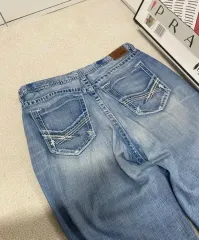 ヴィンテージ ヒップホップパンツ ヒップパンツ ライトブルー
