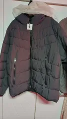 新品 XXL カルバン・クライン CK フーディー ダウン パファー ジャケット チャコールグレーのサムネイル