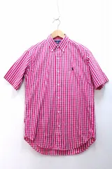 【224059】RALPH LAUREN ラルフローレン  BLAKE　半袖コットンシャツ チェック柄 ボタンダウン メンズ  S