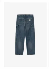 Carhartt カーハート デニム ダブルニー パンツ 新作 ブルー DARKのサムネイル