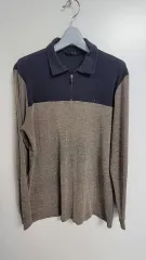 ダックス ハーフジップ 長袖 Tシャツ バイカラーのサムネイル