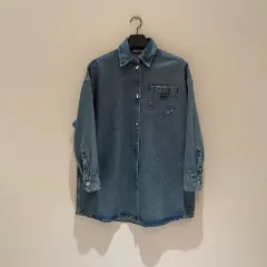 38サイズ NFC新モデル PRADA プラダ 三角ロゴ デニムジャケットのサムネイル
