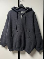 美品 24SS AP STUDIO ギマコットンフーディ ダブルジップ シアー