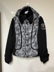 美品 パーリーゲイツ 中綿ブルゾン 1 蓄熱ネイビー ワッペン ゴルフ