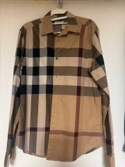 BURBERRY 長袖 シャツ メガチェック XLサイズ グレージュ系 - メルカリ