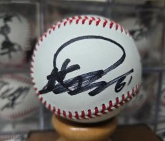 西川龍馬 直筆サインボール カープ時代 オリックス時代 Wサイン レア