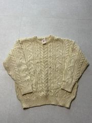 マックレガー ブラウン 立体ケーブル アラン柄 ケーブルニット L