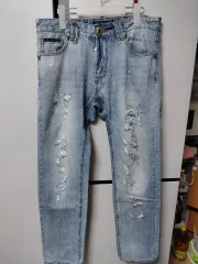 PHILIPP PLEIN(フィリッププレイン) ディス ウォッシュ デニム ズボン 34のサムネイル