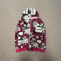 Stussy フード付き チェック柄 ジップアップ ブルゾン - メルカリ