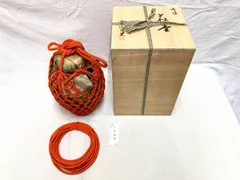 D18709/茶道具 尾中信水窯 丹波 茶壷 飾壷 共箱 陶印 口覆仕服(小葵間道) 網 飾り紐 口紐付 口切茶事 茶器 茶の湯のサムネイル