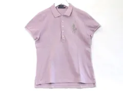 【225001】RALPH LAUREN ラルフローレン  THE SKINNY POLO ※レア　ラインストーンビッグポロ 半袖　フレンチスリーブ　鹿の子  ・XL
