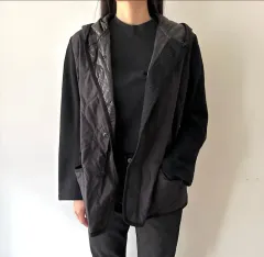 YOHJI YAMAMOTO ヨウジヤマモト Y's キルティング フード ジャケットのサムネイル