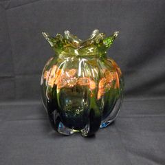 マルティグラス 水盤 花器 乳白色 ガラス インテリア オブジェ 大皿