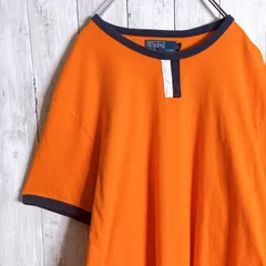 【最高モデル】90s～00s Vintage 古着 Polo by Ralph Lauren オレンジ リンガーTシャツ #8178