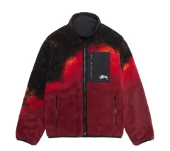 STUSSY シェルパ リバーシブル フリース ジャケット ラバー レッド 新品のサムネイル