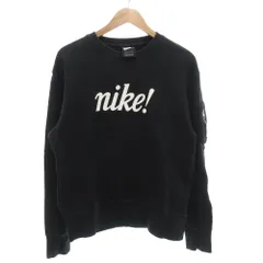 ナイキ NIKE NSW AIRMOJI FT L/S Crew トレーナー スウェット 長袖 クルーネック ロゴプリント S 黒 ブラック DA8743-010 /GV