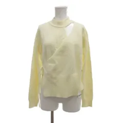 Atelier Nain ESSENTIAL ニット セーター 長袖 ハイネック アシンメトリー ウール混 イエロー /MG