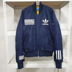 adidas アディダス 】MA-1 フライトジャケット 紺 L 美品 中綿 - メルカリ