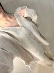 シアーモヘヤロゴ刺繍カーディガン エメイン - メルカリ