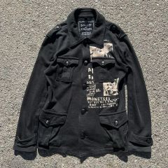 FAITH CONNEXION NTMB デニムジャケット ピアス 落書き 黒 - メルカリ