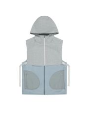 極美品】シーエフシーエル ベスト FACADE VENTS VEST ネイビー - メルカリ