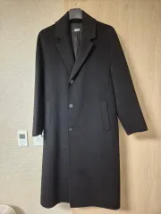 DKNY The HANDSOME 22fw カシミア ブレンディッド Single ロング コート ブラック Sのサムネイル